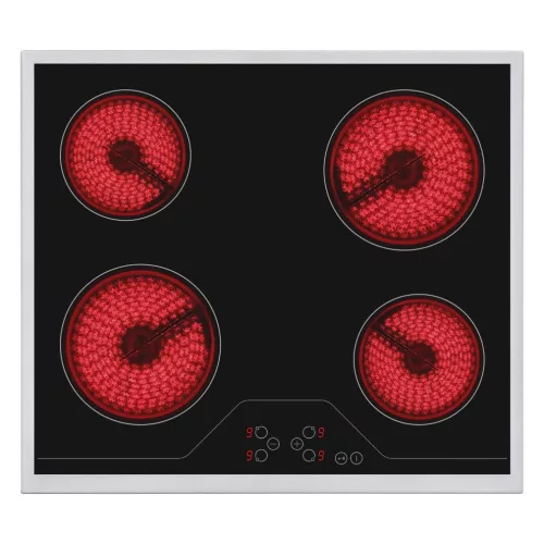 HOMEFORT HFBK64T2B Beépíthető Kerámia főzőlap Fém keretes, 6000 W, Érintőszenzoros, Gyerekzár, Booster funkció