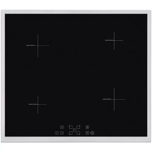 HOMEFORT HFBI64T2B Beépíthető Indukciós főzőlap Fém keretes, 7400 W, Érintőszenzoros, Gyerekzár, Booster funkció