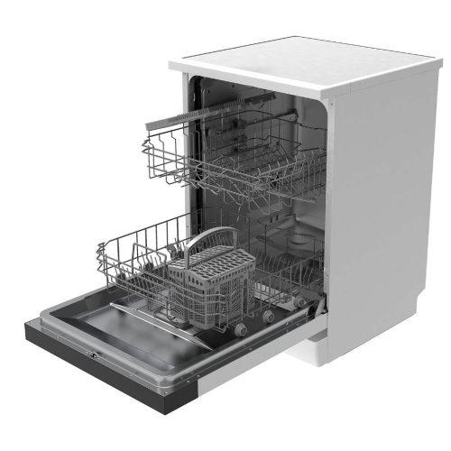 HOMEFORT HMGS0640W Szabadonálló mosogatógép 12 teríték, 11 L fogyasztás, 7 program,  47 db zajszint, E energiaosztály, Alsó evőeszköztartó kosár, 60 cm, Digit. kijelző