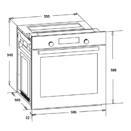 HOMEFORT HSB64DGX Beépíthető Sütő 9 funkcióval