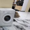 HOMEFORT HME16100UW Elöltöltős mosógép D energiaosztály, 6 kg, Keskeny mélység, 1000 fordulat/perc, Centrifugálási zajszint: 79 dB, Inverter motor nélkül, Gőzfunkcióval