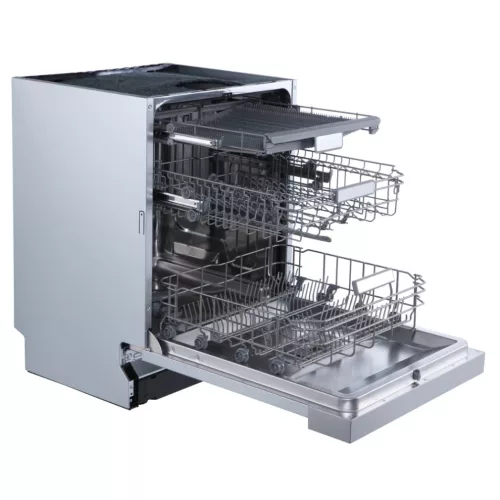 HOMEFORT HMGF0661DS Beépíthető mosogatógép, bútorlap nélkül, 14 teríték, 10.5 L fogyasztás, 7 program,  47 dB zajszint, D energiaosztály, Felső evőeszköztartó, 60 cm,  Digit. kijelző,