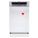 HOMEFORT HMGF0421DS Beépíthető mosogatógép, bútorlap nélkül, 10 teríték, 8.5 L fogyasztás, 8 program,  47 dB zajszint, D energiaosztály, Felső evőeszköztartó, 45 cm,  Digit. Kijelző