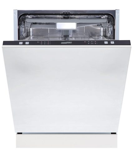 HOMEFORT HMGB0661B Beépíthető mosogatógép, bútorlap nélkül, 14 teríték, 11 L fogyasztás, 6 program,  47 dB zajszint, D energiaosztály, Felső evőeszköztartó , 60 cm, Digit. kijelző nélkül