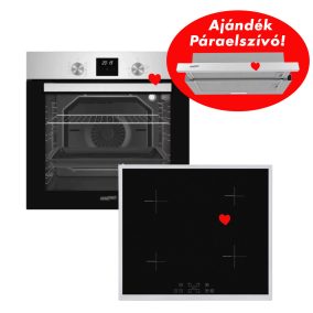 HOMEFORT HSB64DGX Beépíthető Sütő + HFBI64T2B indukciós főzőlap + ajándék HOMEFORT HPK611X  Beépíthető Kihúzható páraelszívó    HOMEFORT HSB64DGX Beépíthető Sütő + HFBI64T2B indukciós főzőlap + ajándék HOMEFORT HPK611X  Beépíthető Kihúzható páraelszívó
