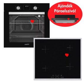 HOMEFORT HSB64DGB Beépíthető fekete sütő + HOMEFORT HFBI64T2B indukciós főzőlap + ajándék HPK611B Beépíthető fekete kihúzható elszívó   HOMEFORT HSB64DGB Beépíthető fekete sütő + HOMEFORT HFBI64T2B indukciós főzőlap + ajándék HPK611B Beépíthető fekete kihúzható elszívó