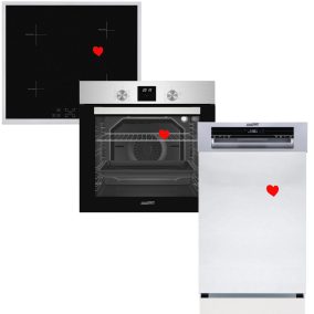 HOMEFORT HSB64DGX Beépíthető Sütő + HOMEFORT HFBI64T2B Beépíthető Indukciós főzőlap + HOMEFORT HMGF0421DS Beépíthető mosogatógép   HOMEFORT HSB64DGX Beépíthető Sütő + HOMEFORT HFBI64T2B Beépíthető Indukciós főzőlap + HOMEFORT HMGF0421DS Beépíthető mosogatógép