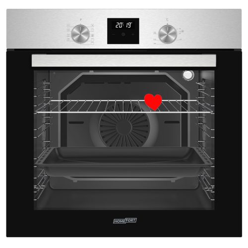 HOMEFORT HSB64DGX Beépíthető Sütő + HOMEFORT HFBI64T0B Beépíthető Indukciós főzőlap + HOMEFORT HMGF0421DS Beépíthető mosogatógép