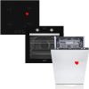HOMEFORT HSB64DGB Beépíthető Sütő + HOMEFORT HFBI64T0B Beépíthető Indukciós főzőlap + HOMEFORT HMGB0421B Beépíthető mosogatógép
