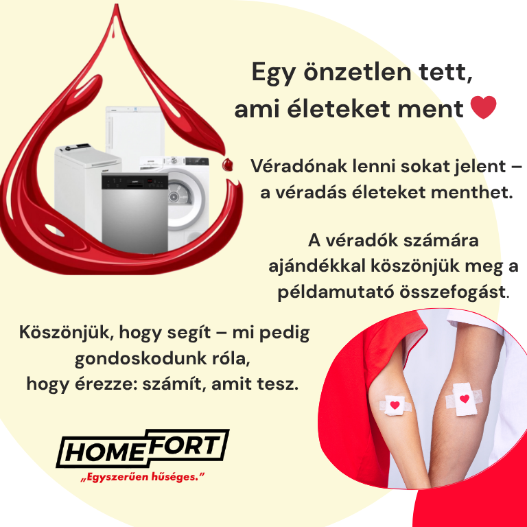 Egy önzetlen tett, ami életeket ment – Véradás a HOMEFORT támogatásával